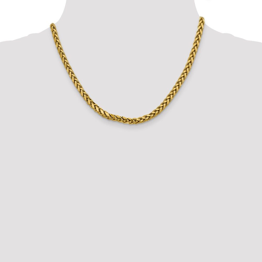FJC Finejewelers 14k 5.00mm Semi-solid Bright Cut Wheat Chain
