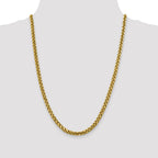 FJC Finejewelers 14k 5.00mm Semi-solid Bright Cut Wheat Chain