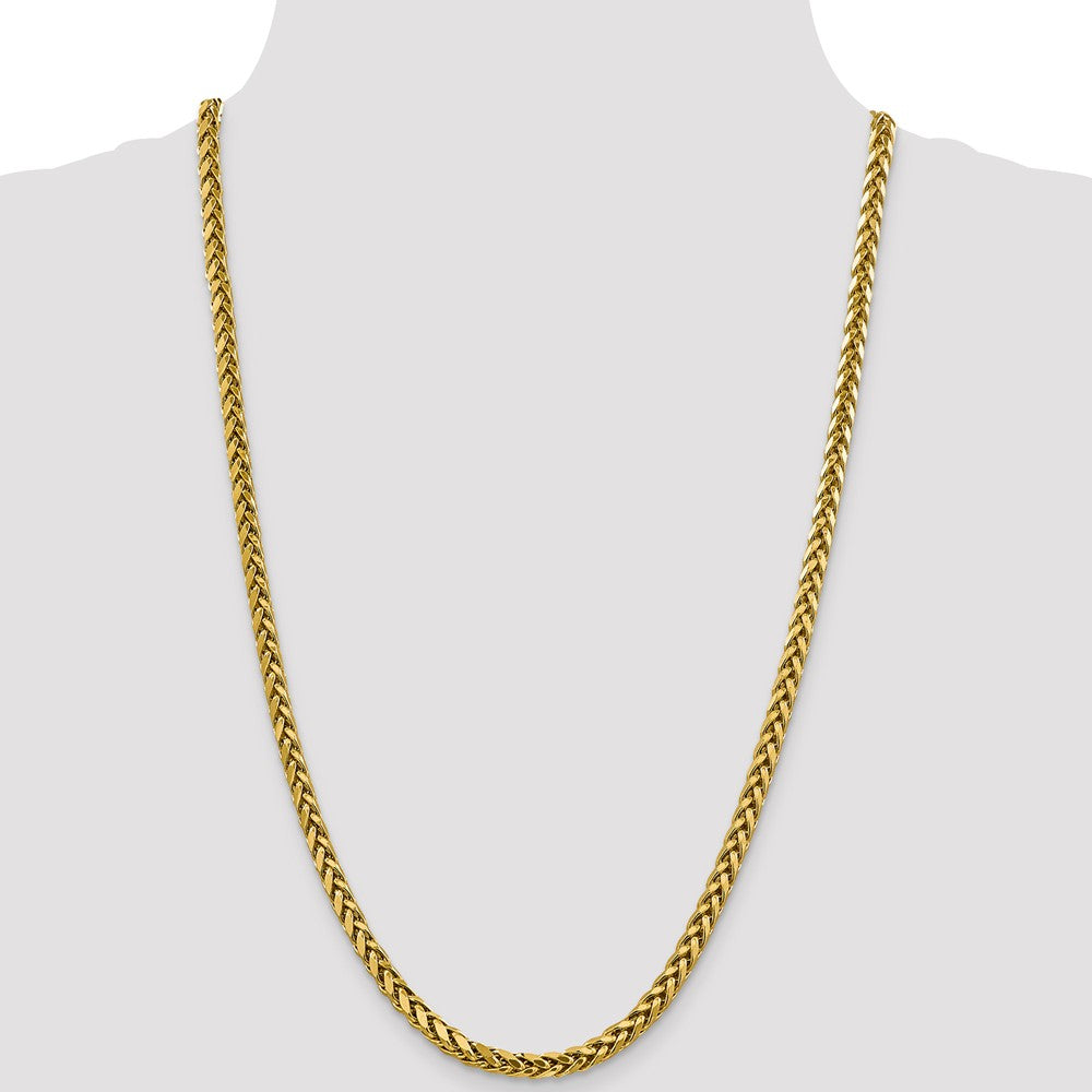 FJC Finejewelers 14k 5.00mm Semi-solid Bright Cut Wheat Chain