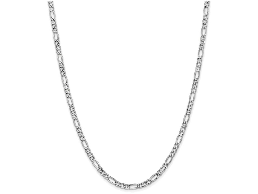 FJC Finejewelers 24 Inch 14k White Gold 4.75mm Semi-solid Figaro Chain Necklace