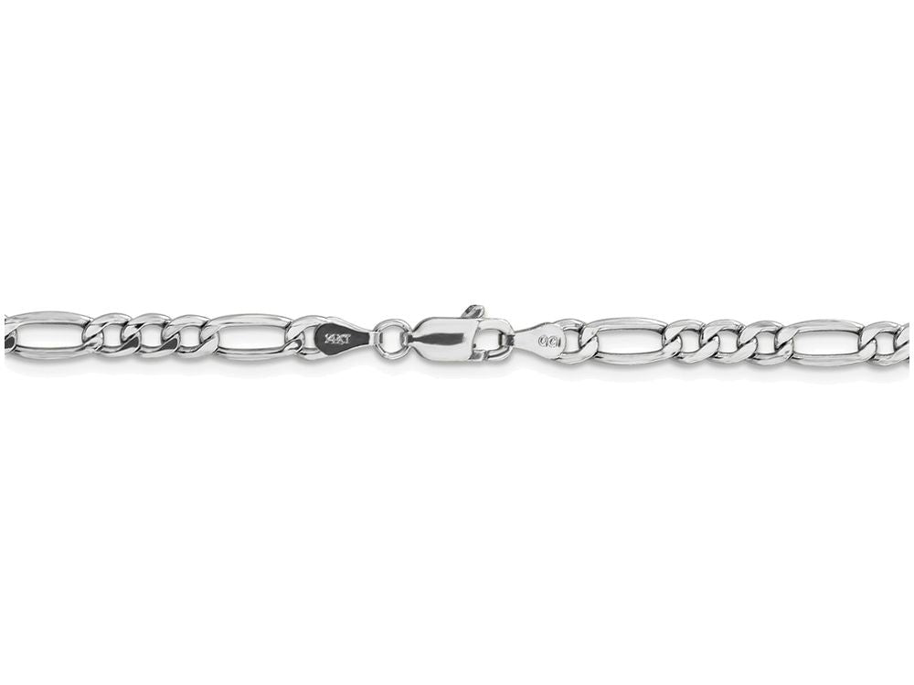 FJC Finejewelers 8 Inch 14k White Gold 4.75mm Semi-solid Figaro Chain Bracelet