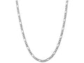 FJC Finejewelers 20 Inch 14k White Gold 5.35mm Semi-solid Figaro Chain Necklace