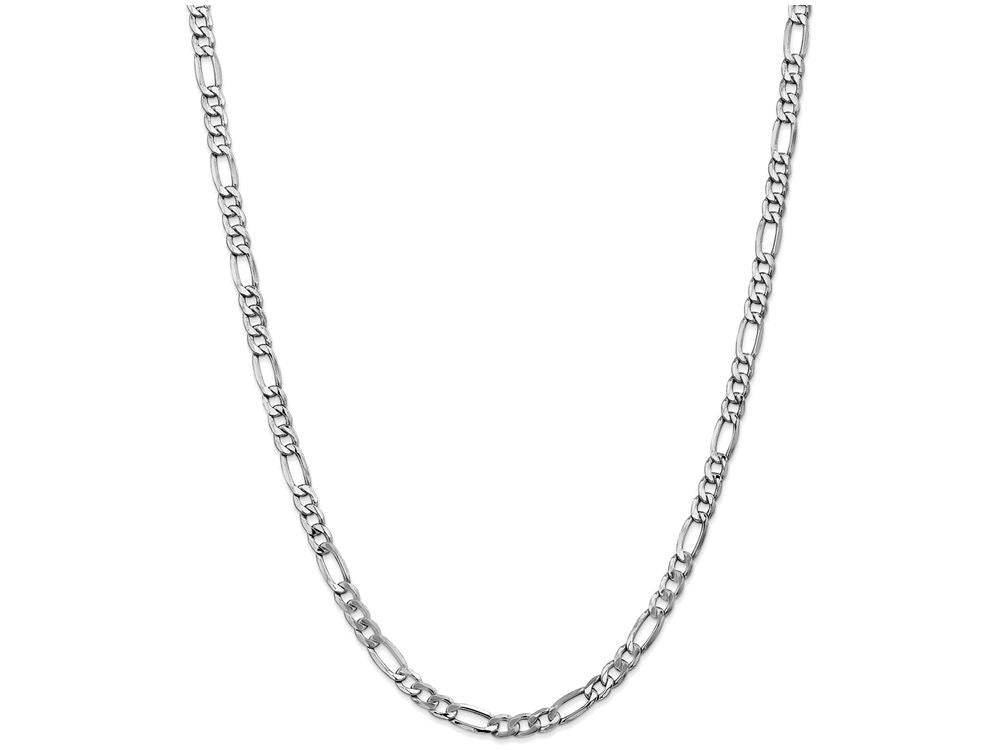 FJC Finejewelers 8 Inch 14k White Gold 5.35mm Semi-solid Figaro Chain Bracelet