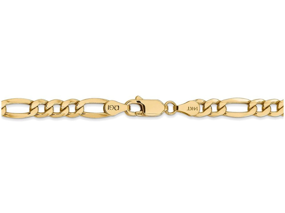 FJC Finejewelers 7 Inch 14k Yellow Gold 5.35mm Semi-solid Figaro Chain Bracelet
