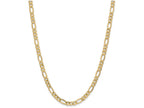 FJC Finejewelers 7 Inch 14k Yellow Gold 6.6mm Semi-solid Figaro Chain Bracelet