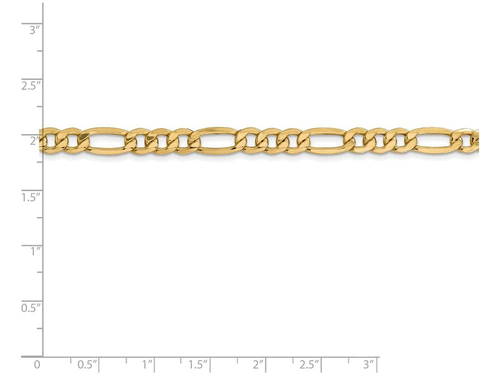 FJC Finejewelers 8 Inch 14k Yellow Gold 6.6mm Semi-solid Figaro Chain Bracelet