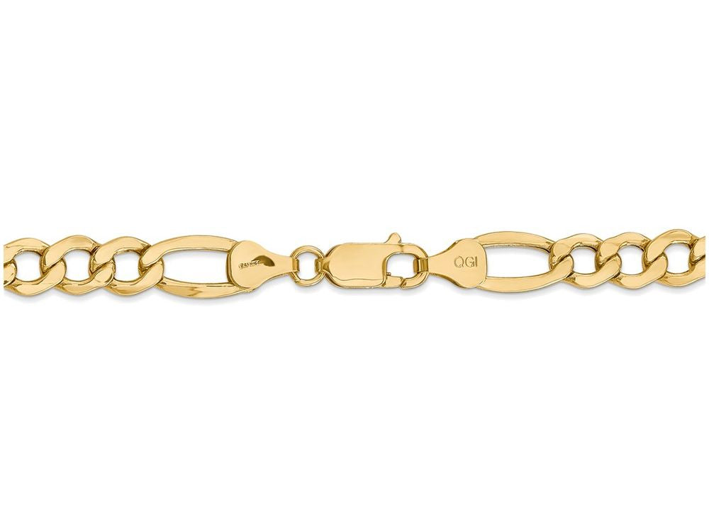 FJC Finejewelers 24 Inch 14k Yellow Gold 7.3mm Semi-solid Figaro Chain Necklace