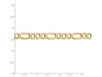 FJC Finejewelers 8 Inch 14k Yellow Gold 7.3mm Semi-solid Figaro Chain Bracelet