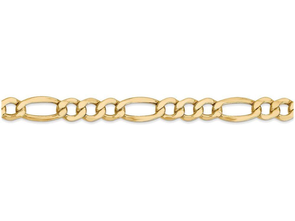 FJC Finejewelers 8 Inch 14k Yellow Gold 7.3mm Semi-solid Figaro Chain Bracelet