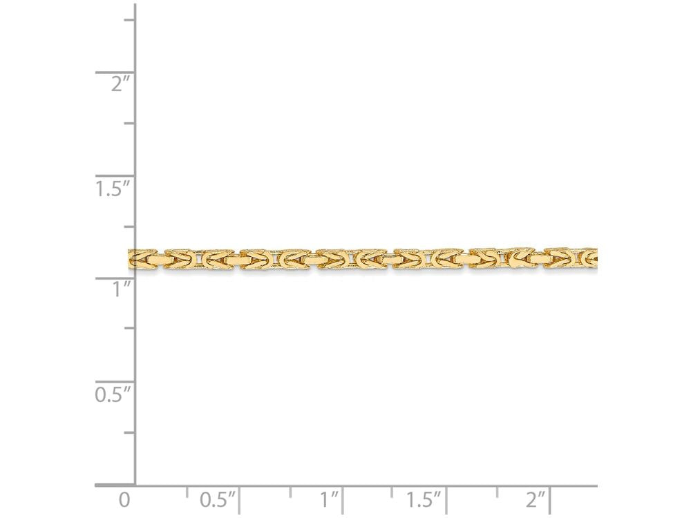 FJC Finejewelers 16 Inch 14k Yellow Gold 2mm Byzantine Chain Necklace