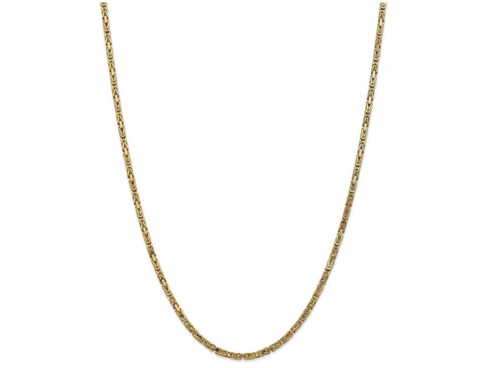 FJC Finejewelers 18 Inch 14k Yellow Gold 2.5mm Byzantine Chain Necklace