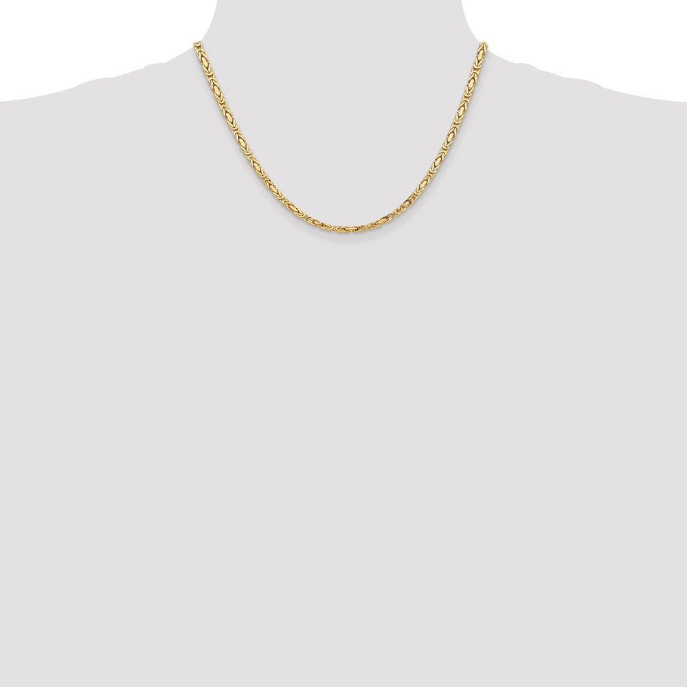 FJC Finejewelers 18 Inch 14k 3.25mm Byzantine Chain Necklace