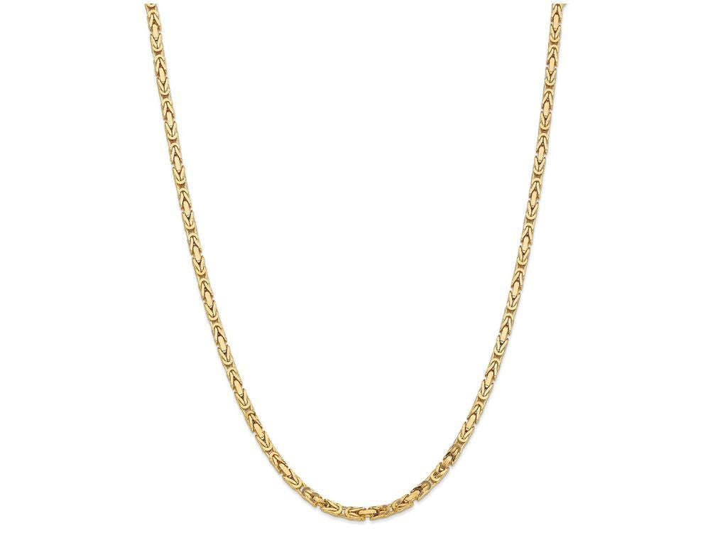 FJC Finejewelers 18 Inch 14k 3.25mm Byzantine Chain Necklace