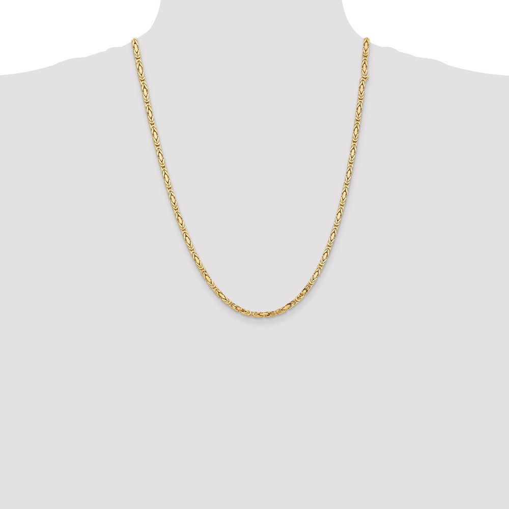 FJC Finejewelers 24 Inch 14k 3.25mm Byzantine Chain Necklace