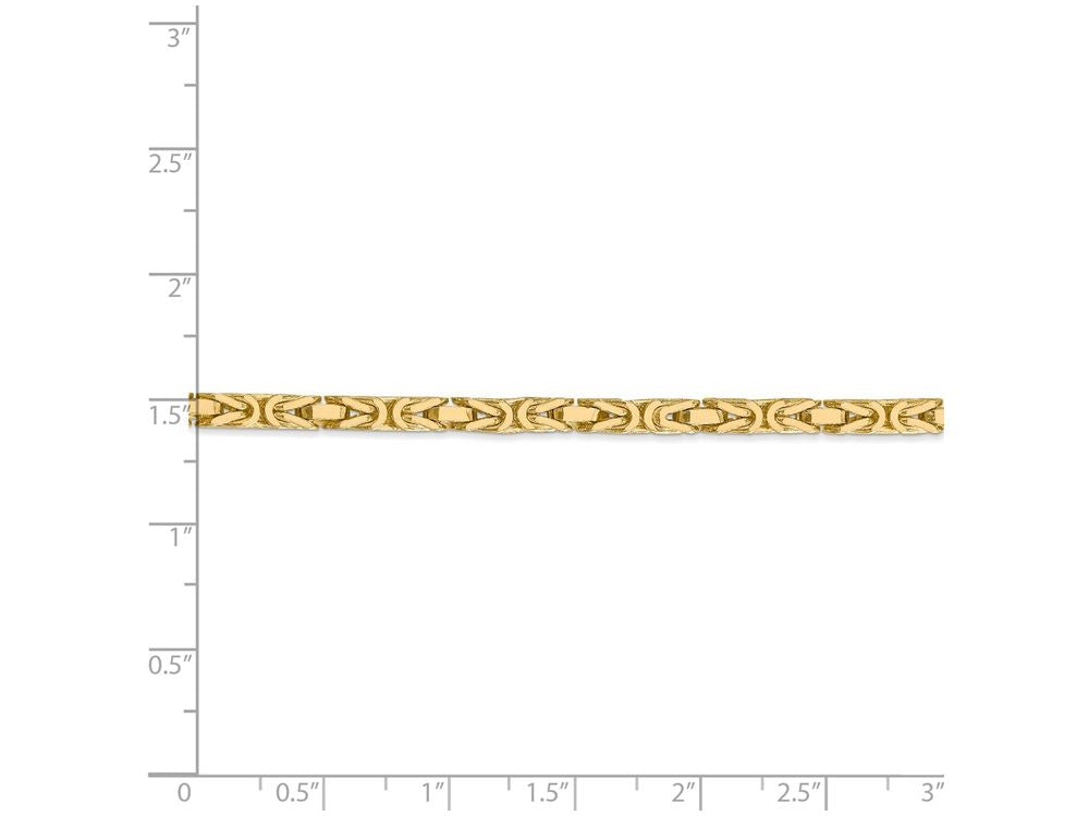 FJC Finejewelers 7 Inch 14k Yellow Gold 3.25mm Byzantine Chain Bracelet