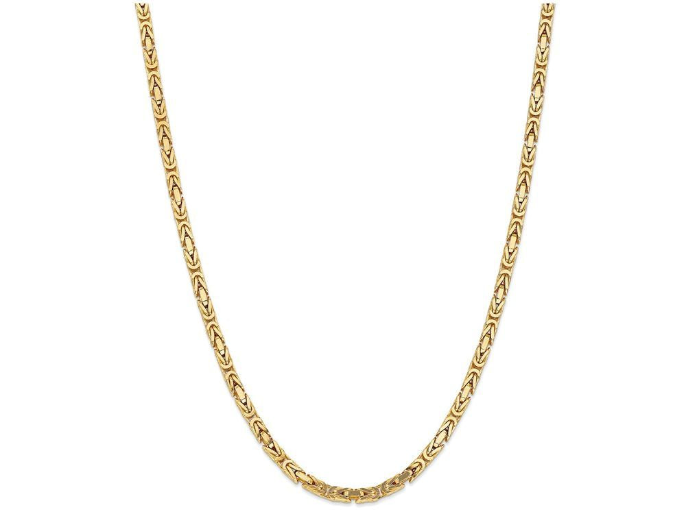 FJC Finejewelers 24 Inch 14k 4mm Byzantine Chain Necklace