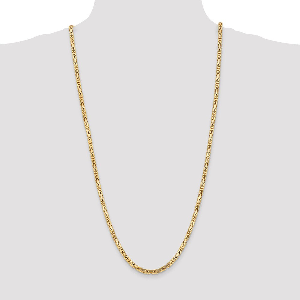 FJC Finejewelers 30 Inch 14k 4mm Byzantine Chain Necklace