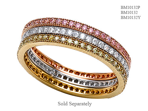 Zoe R™ 925 Sterling Silver Micro Pave Hand Set Cubic Zirconia (CZ) Stackable Eternity Band