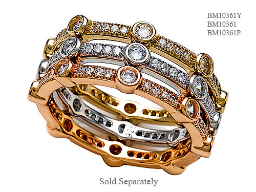 Zoe R™ Micro Pave Hand Set Cubic Zirconia (CZ) Stackable Eternity Band