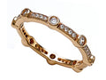 Zoe R™ Rose Gold Plated Sterling Silver Micro Pave Hand Set Cubic Zirconia (CZ) Stackable Eternity Band