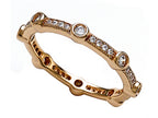 Zoe R™ Rose Gold Plated Sterling Silver Micro Pave Hand Set Cubic Zirconia (CZ) Stackable Eternity Band
