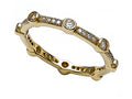 Zoe R™ Gold Plated Silver Micro Pave Cubic Zirconia Stackable Eternity Band