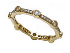 Zoe R™ Gold Plated Silver Micro Pave Cubic Zirconia Stackable Eternity Band