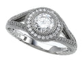 Zoe R™ 925 Sterling Silver Micro Pave Hand Set Cubic Zirconia (CZ) Engagement Ring