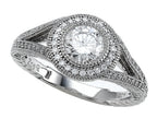 Zoe R™ 925 Sterling Silver Micro Pave Hand Set Cubic Zirconia (CZ) Engagement Ring