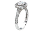 Zoe R™ 925 Sterling Silver Micro Pave Hand Set Cubic Zirconia (CZ) Round Engagement Ring