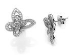 Zoe R™ 925 Sterling Silver Micro Pave Hand Set Cubic Zirconia (CZ) Butterfly Earrings