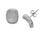 Zoe R™ Sterling Silver Micro Pave Hand Set Cubic Zirconia (CZ) Earrings