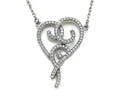 Zoe R™ Sterling Silver Micro Pave Hand Set Cubic Zirconia (CZ) Heart Pendant Necklace