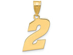 FJC Finejewelers 14k Yellow Gold Polished Block Number 2 Charm