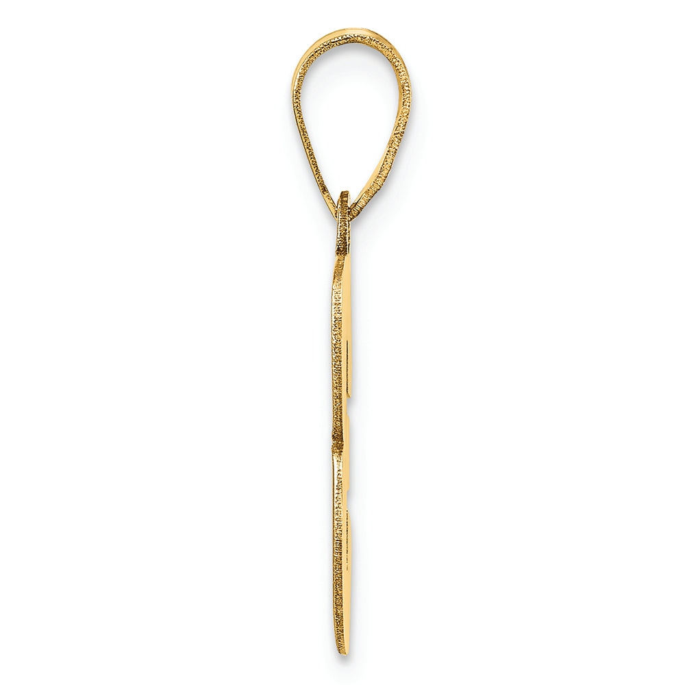 FJC Finejewelers 14k Yellow Gold Polished Block Number 3 Charm