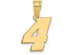 FJC Finejewelers 14k Yellow Gold Polished Block Number 4 Charm