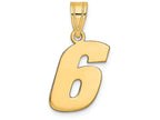 FJC Finejewelers 14k Yellow Gold Polished Block Number 6 Charm