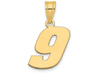 FJC Finejewelers 14k Yellow Gold Polished Block Number 9 Charm