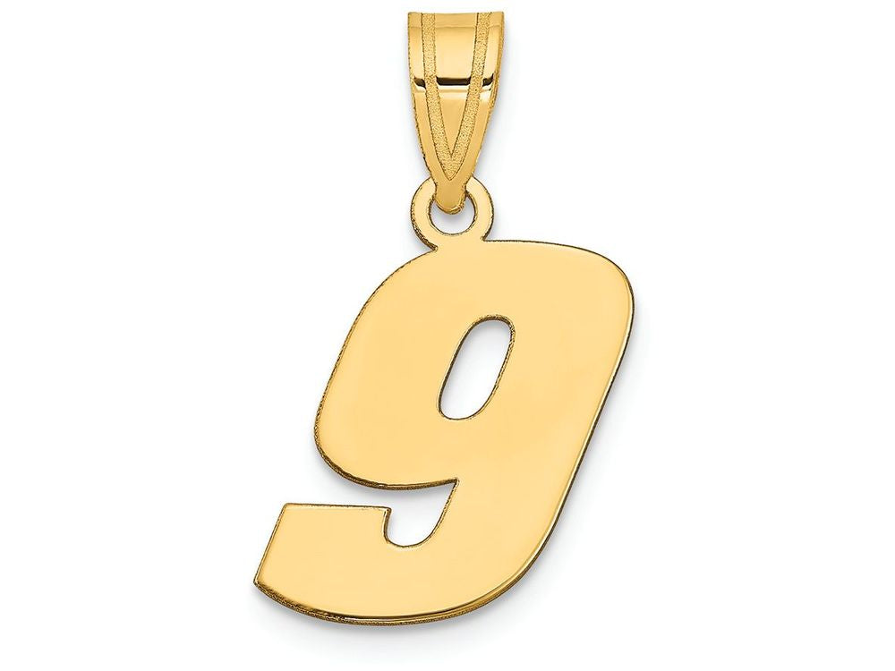 FJC Finejewelers 14k Yellow Gold Polished Block Number 9 Charm