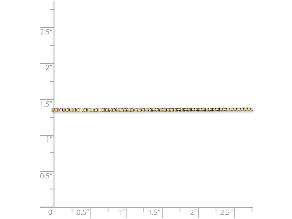 FJC Finejewelers 9 Inch 14k Yellow Gold 1.1mm Box Chain Ankle Bracelet (Smaller Ankles)