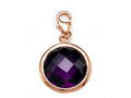 Finejewelers February Simulated Round Shape Birth Month Charm for Charm Braclelet or Smartphone using our Smartphone Plu