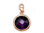 Finejewelers February Simulated Round Shape Birth Month Charm for Charm Braclelet or Smartphone using our Smartphone Plu