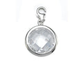 Finejewelers April Simulated Birth Month Round Shape Charm for Charm Braclelet or Smartphone using Plug