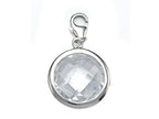 Finejewelers April Simulated Birth Month Round Shape Charm for Charm Braclelet or Smartphone using Plug