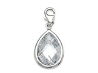 Finejewelers April Simulated Birth Month Pear Shape Charm for Charm Braclelet or Smartphone using our Smartphone Plug Ad