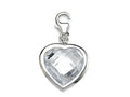 Finejewelers April Simulated Birth Month Heart Shape Charm for Charm Braclelet or Smartphone using our Smartphone Plug A