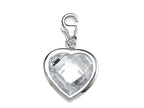 Finejewelers April Simulated Birth Month Heart Shape Charm for Charm Braclelet or Smartphone using our Smartphone Plug A