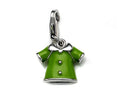Finejewelers Green Enamel Blouse Charm for Charm Braclelet or Smartphone using our Smartphone Plug