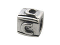 Zable™ Sterling Silver Block C-Letter Bead / Charm