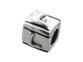 Zable™ Sterling Silver Block L-Letter Bead / Charm